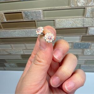 Authentic Pandora Asymmetrical Star & Moon Stud Earrings